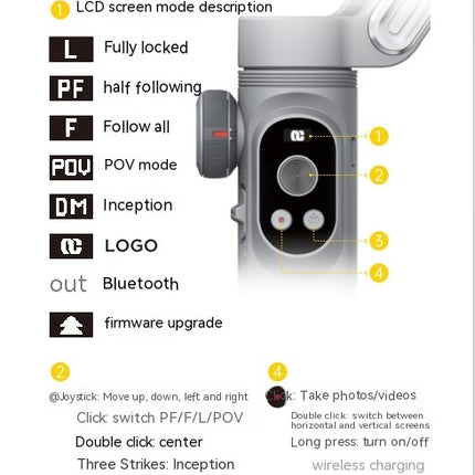 Pro Mobile PTZ Stabilizer Intelligent Three-axis Anti-shake