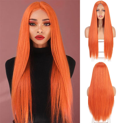 Long Straight Hair Wig Natural Temperament Non-marking Chemical Fiber