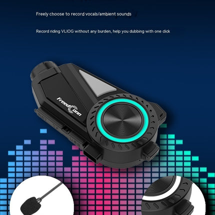 Motorcycle Helmet Intercom Bluetooth Headset Driving Recorder R3