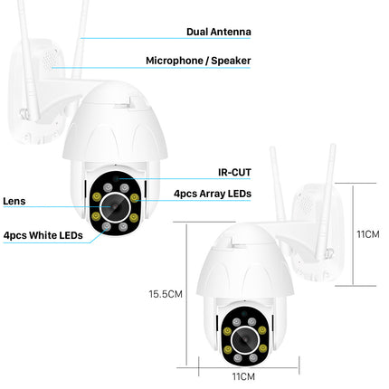 Outdoor waterproof surveillance camera