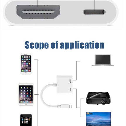 Lightning to HDMI HD display with same screen cable