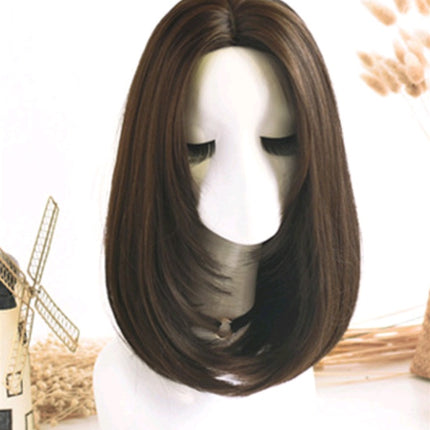 Short Straight hair fashion realistic wig