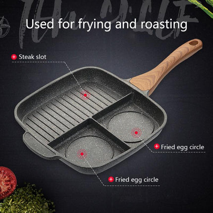 Fried steak pot multi-function household omelette pan pan induction cooker non-stick pan