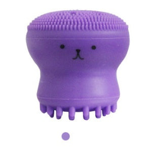 Cartoon octopus silicone wash brush foaming cleansing brush Manual facial massage brush cleansing brush brush bubbler