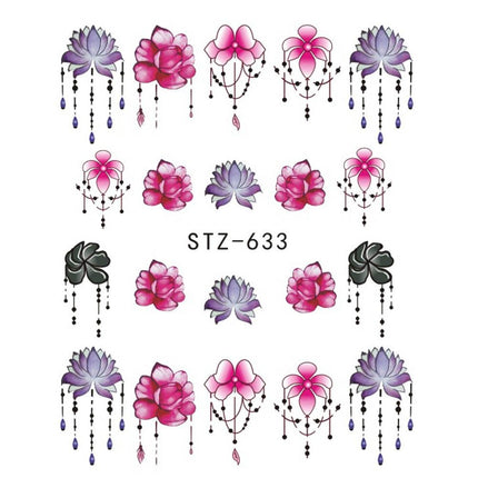 1pcs Nail Sticker Butterfly Flower Water Transfer Decal Sliders for Nail Art Decoration Tattoo Manicure Wraps Tools Tip