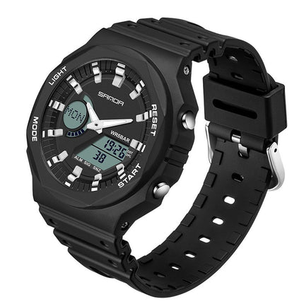 Multifunctional Sports Waterproof Double Display Electronic Watch