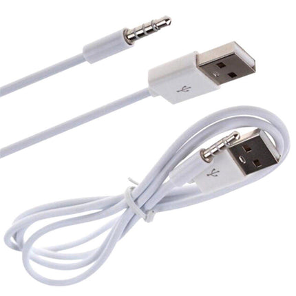 Car MP3 3.5mm Male AUX Audio Socket Jack To USB 2.0 Female Converter Cable Cord