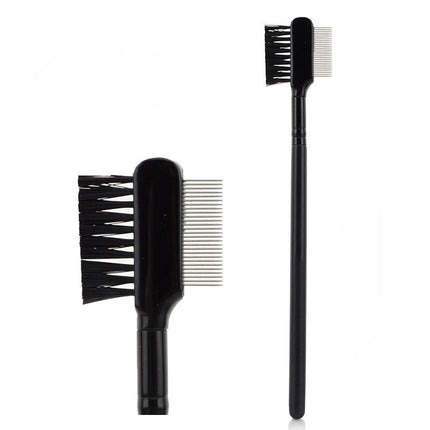 High Quality Steel Eyebrow Eyelash Dual-Comb Extension Brush Metal Comb