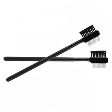 High Quality Steel Eyebrow Eyelash Dual-Comb Extension Brush Metal Comb