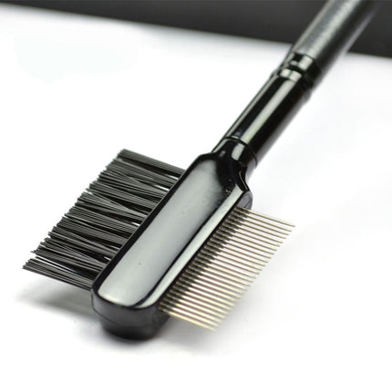 High Quality Steel Eyebrow Eyelash Dual-Comb Extension Brush Metal Comb