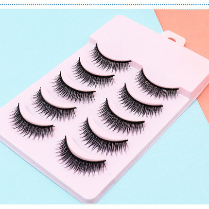 Natural Short Cross False Eyelashes Handmade Fake Eye Lashes Makeup