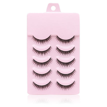 Natural Short Cross False Eyelashes Handmade Fake Eye Lashes Makeup