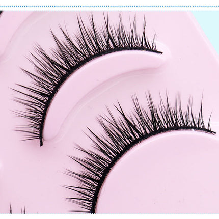 Natural Short Cross False Eyelashes Handmade Fake Eye Lashes Makeup