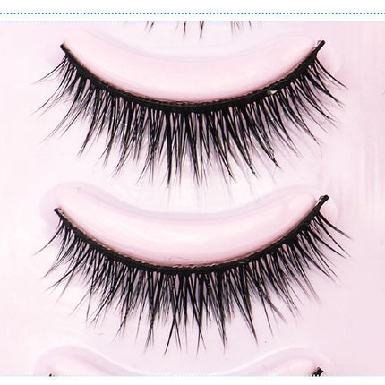 Natural Short Cross False Eyelashes Handmade Fake Eye Lashes Makeup