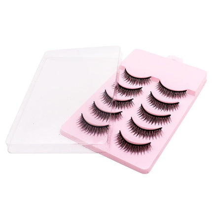 Natural Short Cross False Eyelashes Handmade Fake Eye Lashes Makeup