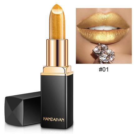 Shiny Metallic Lipstick Pearlescent Color Temperature Change Lipstick Gilter Lipstick