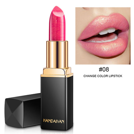 Shiny Metallic Lipstick Pearlescent Color Temperature Change Lipstick Gilter Lipstick