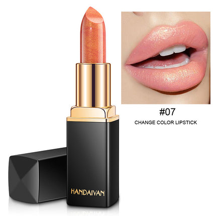 Shiny Metallic Lipstick Pearlescent Color Temperature Change Lipstick Gilter Lipstick