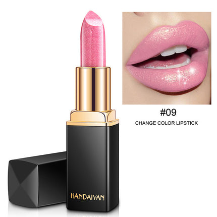 Shiny Metallic Lipstick Pearlescent Color Temperature Change Lipstick Gilter Lipstick