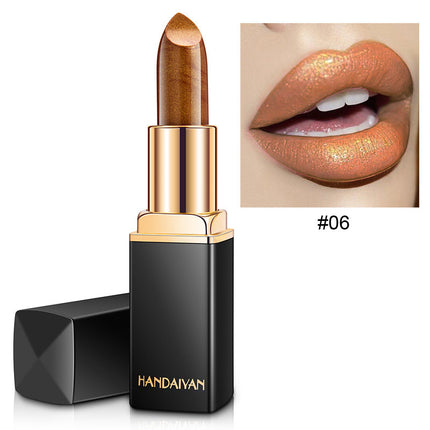 Shiny Metallic Lipstick Pearlescent Color Temperature Change Lipstick Gilter Lipstick