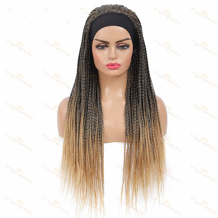 Turban Wig Cover African Dirty Braid Hair Band Three-strand Braid Head Cover