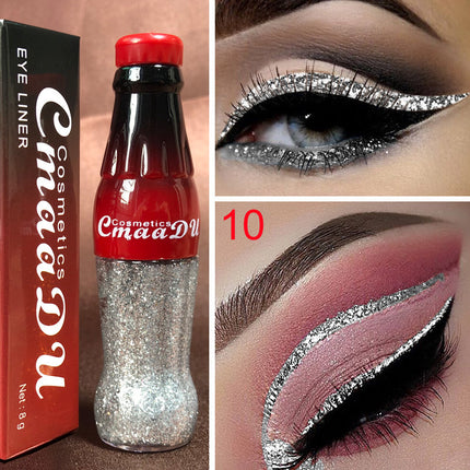 Color Eyeliner Glitter Pencil Women Party Smoky Sexy Eyes Liner Diamond Shining Glitter Eyeliner Makeup Cosmetics Beauty