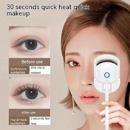 Eyelash Curler Portable Electric Heated Comb Eye Lash Long Lasting Eyelashes Curls Thermal Eyelash Curler