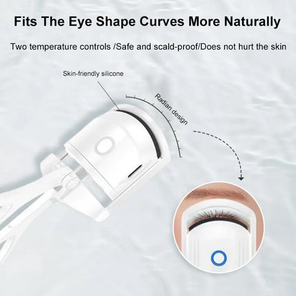 Eyelash Curler Portable Electric Heated Comb Eye Lash Long Lasting Eyelashes Curls Thermal Eyelash Curler