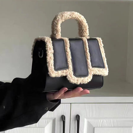 Lamb Wool Portable And Fashion Crossbody Bag