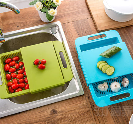 Multifunction Kitchen Chopping Blocks Sinks Drain Basket Cutting Board Vegetable Meat Tools Kitchen Accessories Chopping Board