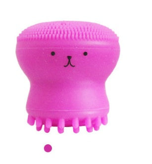 Cartoon octopus silicone wash brush foaming cleansing brush Manual facial massage brush cleansing brush brush bubbler