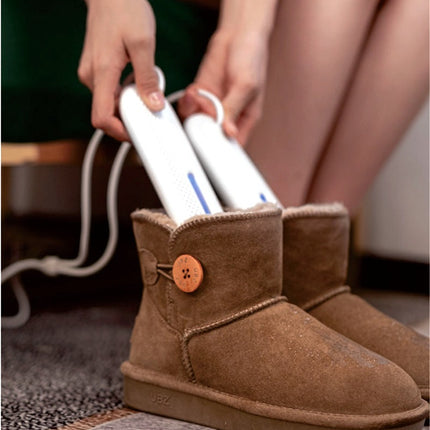 Footwear drying device in winter