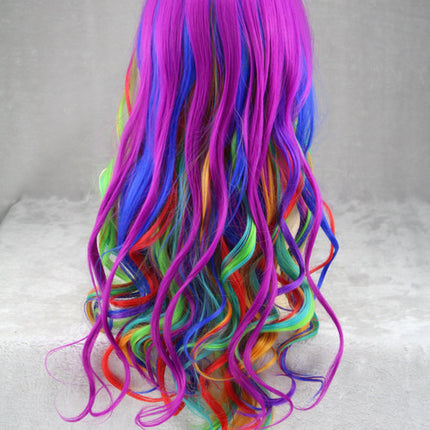 Colorful rainbow gradient hairstyle