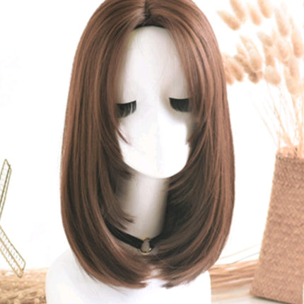 Short Straight hair fashion realistic wig