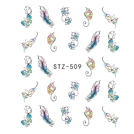 1pcs Nail Sticker Butterfly Flower Water Transfer Decal Sliders for Nail Art Decoration Tattoo Manicure Wraps Tools Tip