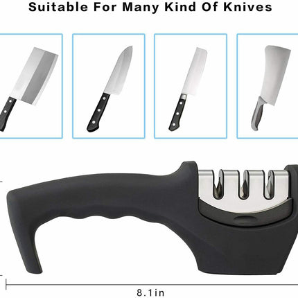 KNIFE SHARPENER Ceramic Tungsten Kitchen Knives Blade Sharpening System Tool USA