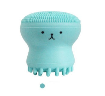 Cartoon octopus silicone wash brush foaming cleansing brush Manual facial massage brush cleansing brush brush bubbler