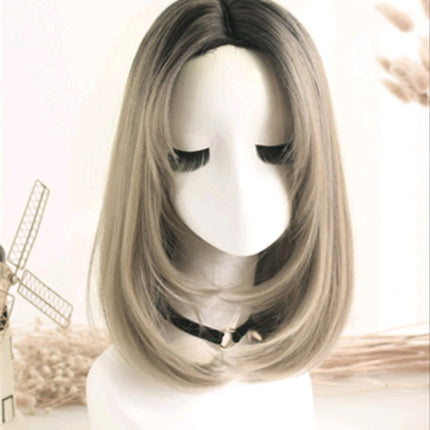 Short Straight hair fashion realistic wig