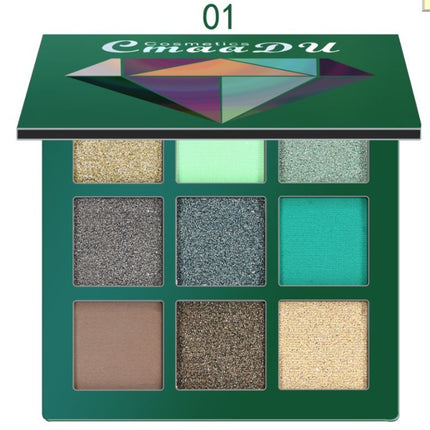 9-color eyeshadow Diamond bright eyeshadow Shine high-gloss eye shadow