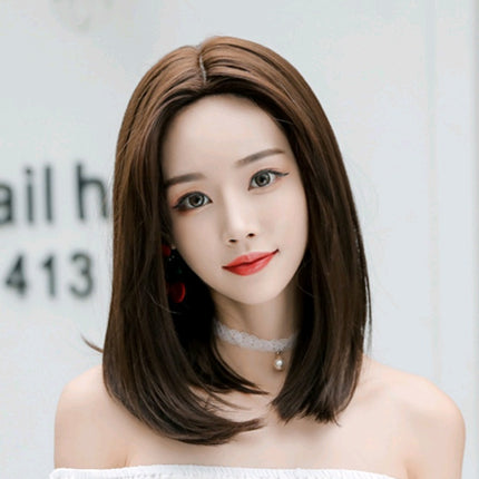 Short Straight hair fashion realistic wig