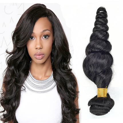 Loose wave real hair wig hair curtain virgin hair