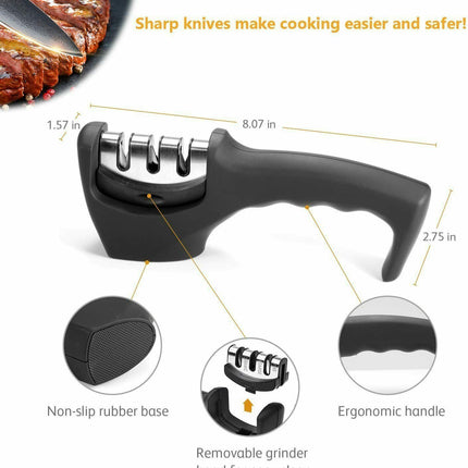 KNIFE SHARPENER Ceramic Tungsten Kitchen Knives Blade Sharpening System Tool USA