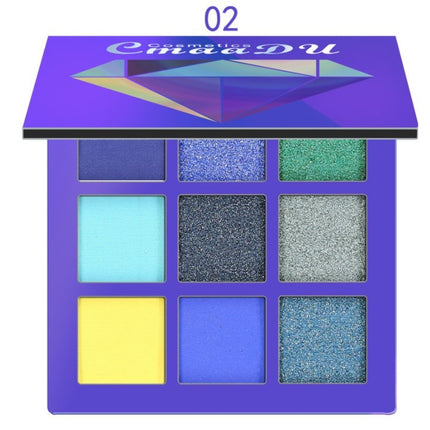 9-color eyeshadow Diamond bright eyeshadow Shine high-gloss eye shadow