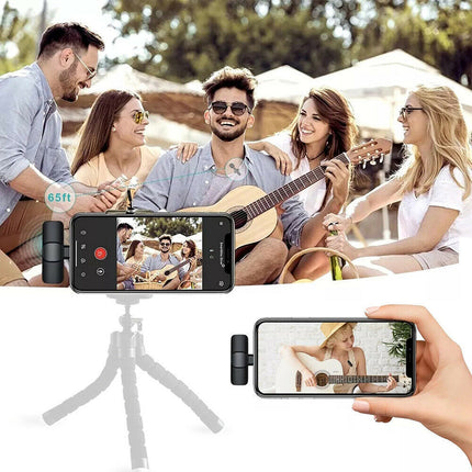 Lavalier Mini Microphone Wireless Audio Video Recording With Phone Charging  Wireless Microphone Broadcast Lapel Microphones Handheld Microphone Live Streaming