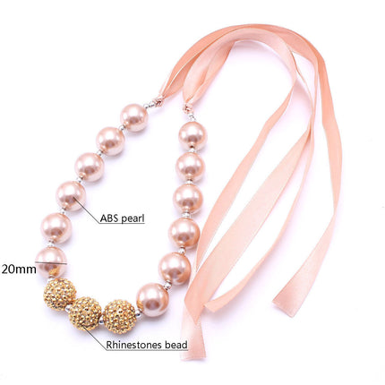 Bandage Golden Pearl Children's Necklace