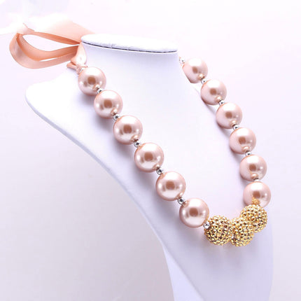 Bandage Golden Pearl Children's Necklace