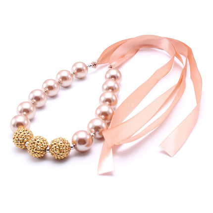 Bandage Golden Pearl Children's Necklace