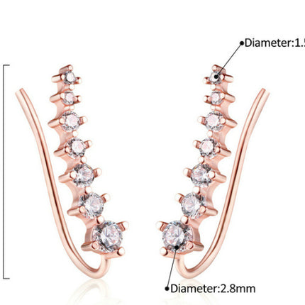 Simple Fashion Color Zircon Ear Hanging