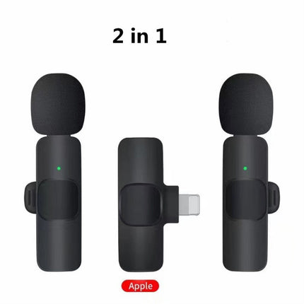 Lavalier Mini Microphone Wireless Audio Video Recording With Phone Charging  Wireless Microphone Broadcast Lapel Microphones Handheld Microphone Live Streaming