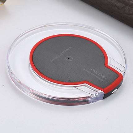 New Wireless Charging Dock Charger Crystal Round Charging Pad With Receiver For Apple For Samsung